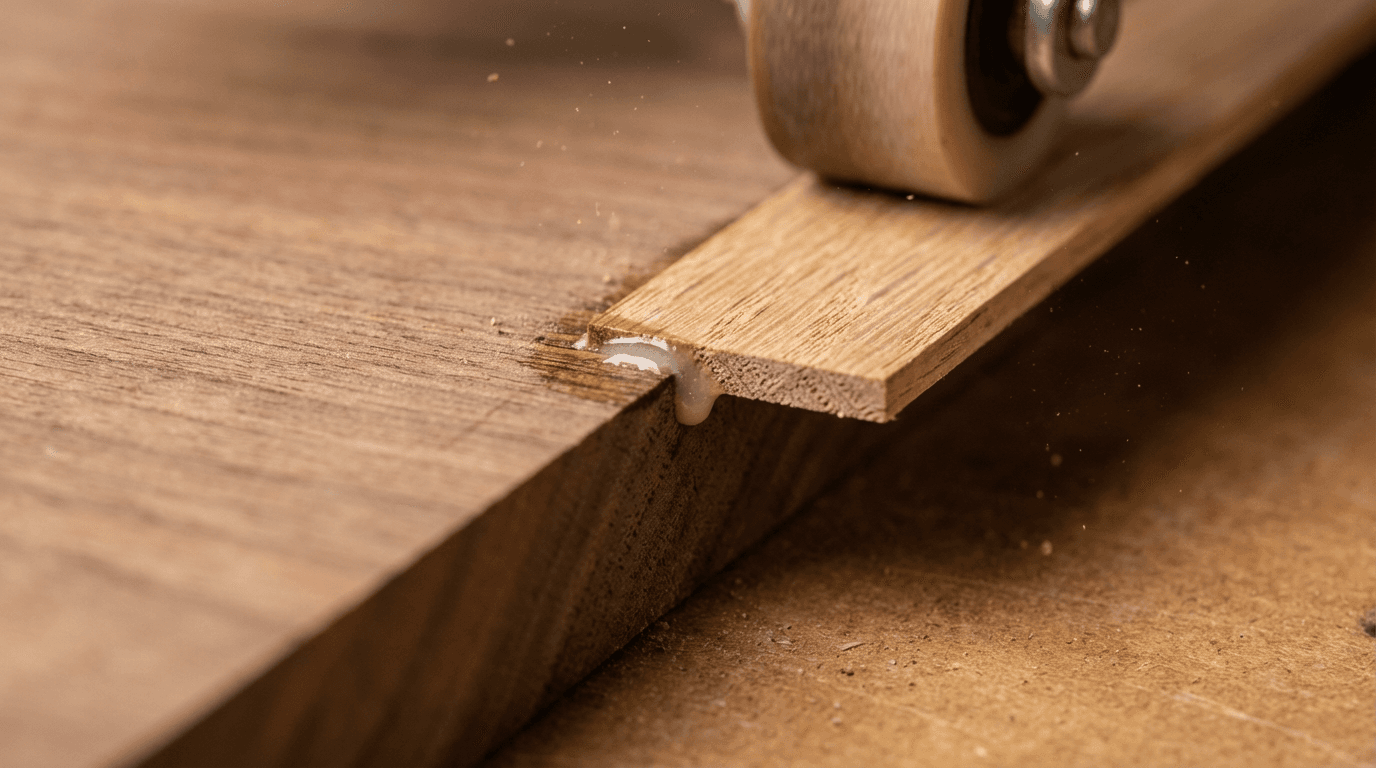 Media blasting nozzle removing old finish from a log surface